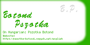 botond pszotka business card